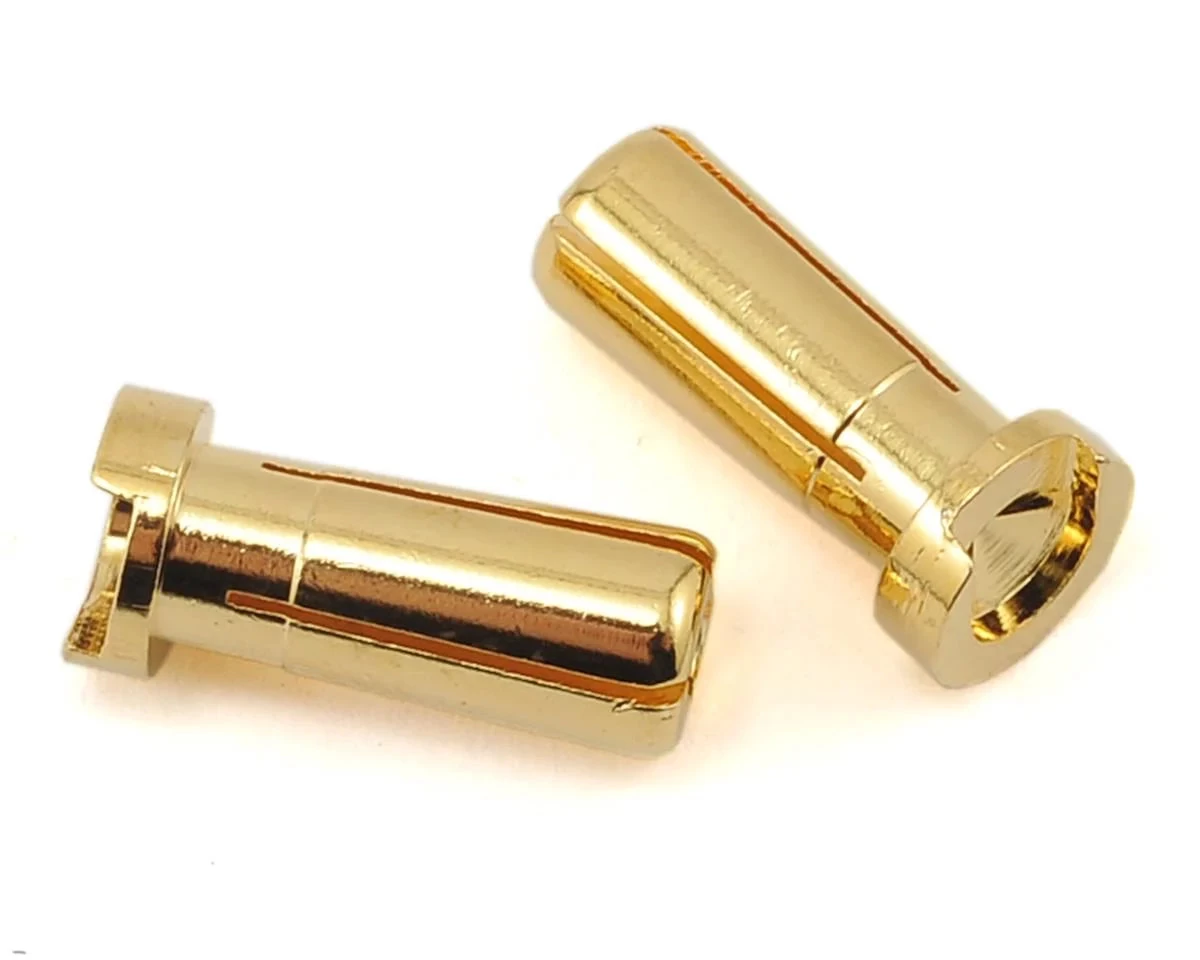 ProTek RC Low Profile 5mm "Super Bullet" Solid Gold Connectors (2 Male) 1 ProTek RC Low Profile 5mm "Super Bullet" Solid Gold Connectors (2 Male)