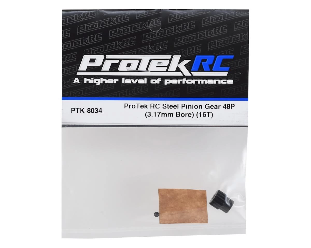 ProTek RC Lightweight Steel 48P Pinion Gear (3.17mm Bore) (16T) 3 ProTek RC Lightweight Steel 48P Pinion Gear (3.17mm Bore) (16T) - Image 3