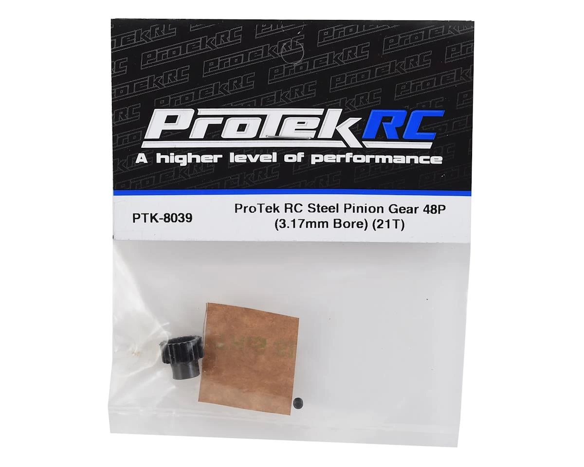 ProTek RC Lightweight Steel 48P Pinion Gear (3.17mm Bore) (21T) 3 ProTek RC Lightweight Steel 48P Pinion Gear (3.17mm Bore) (21T) - Image 3