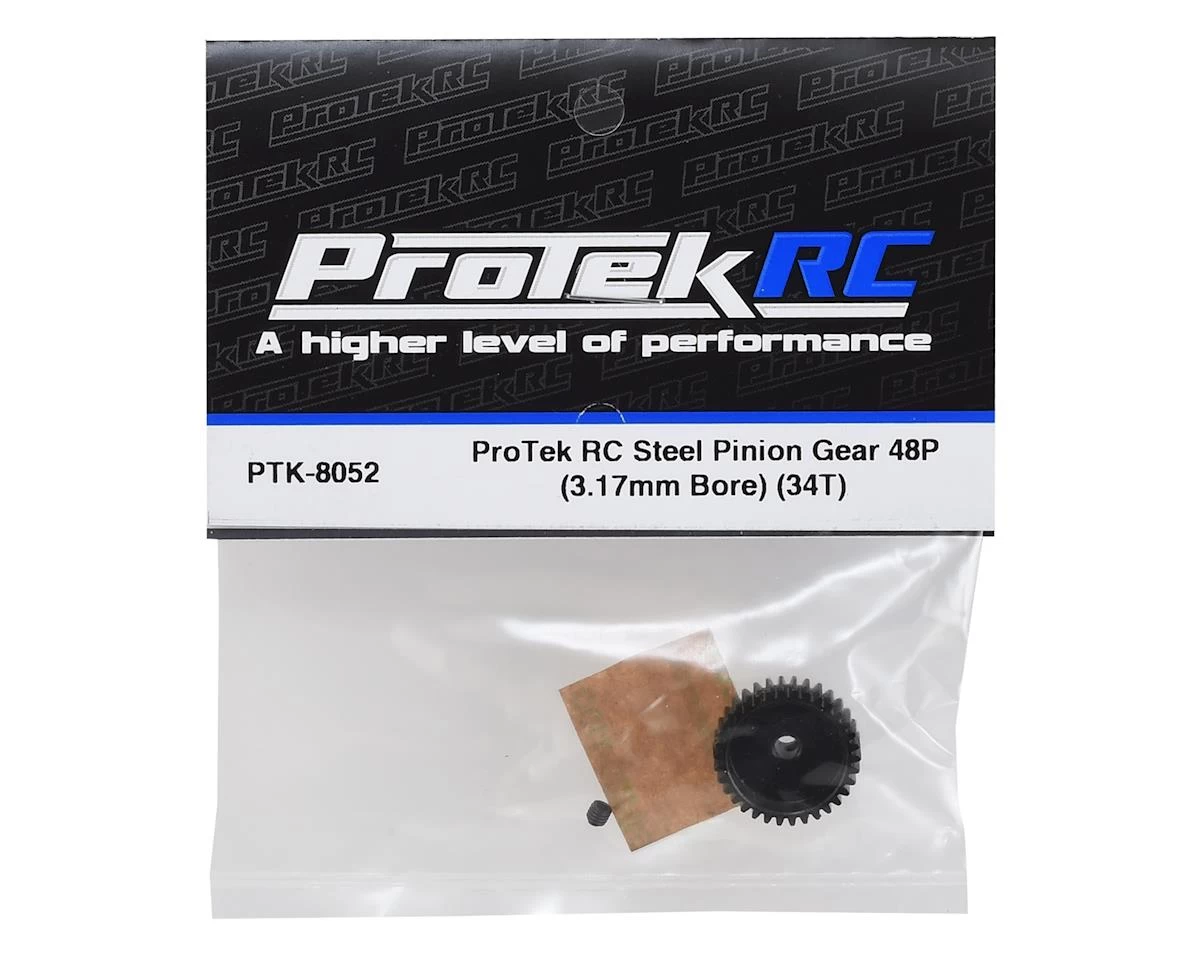 ProTek RC Lightweight Steel 48P Pinion Gear (3.17mm Bore) (34T) 3 ProTek RC Lightweight Steel 48P Pinion Gear (3.17mm Bore) (34T) - Image 3