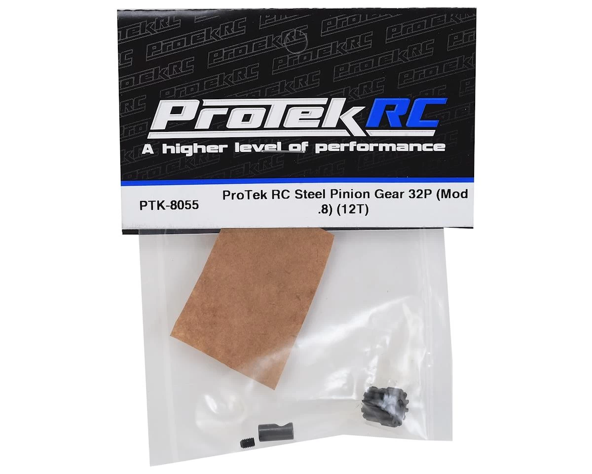 ProTek RC Steel 32P Pinion Gear W/3.17mm Reducer Sleeve (Mod .8) (5mm Bore) (12T) 2 ProTek RC Steel 32P Pinion Gear W/3.17mm Reducer Sleeve (Mod .8) (5mm Bore) (12T) - Image 2
