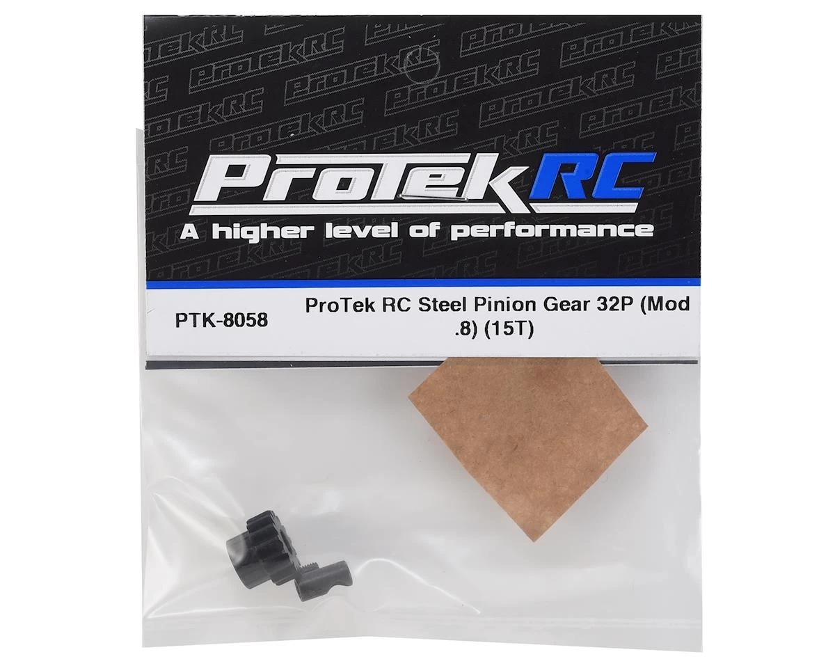 ProTek RC Steel 32P Pinion Gear W/3.17mm Reducer Sleeve (Mod .8) (5mm Bore) (15T) 2 ProTek RC Steel 32P Pinion Gear W/3.17mm Reducer Sleeve (Mod .8) (5mm Bore) (15T) - Image 2