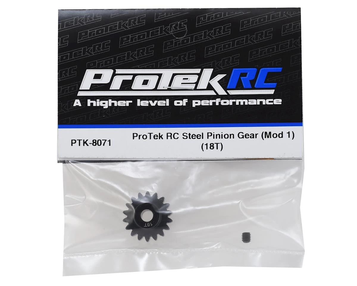 ProTek RC Steel Mod 1 Pinion Gear (5mm Bore) (18T) 2 ProTek RC Steel Mod 1 Pinion Gear (5mm Bore) (18T) - Image 2