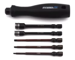 ProTek RC "TruTorque" 5-Piece 1/4" Drive Hex & Nut Driver Set (1.5, 2.0, 2.5mm Hex & 5.5, 7mm Nut Driver)#PTK-8462